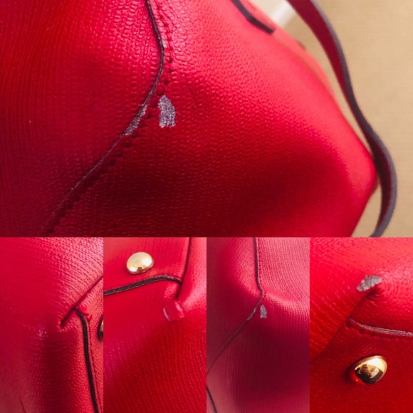 Furla Bag Satchel Radiant Red Leather with Strap - Picture 8 of 8